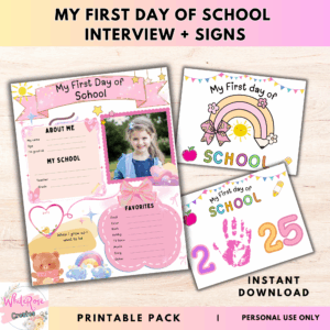 FIRST DAY OF SCHOOL COQUETTE PACK